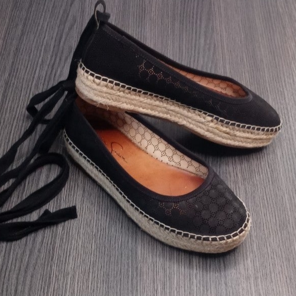 Jessica Simpson Mikaela Round Toe Black Size 7.5